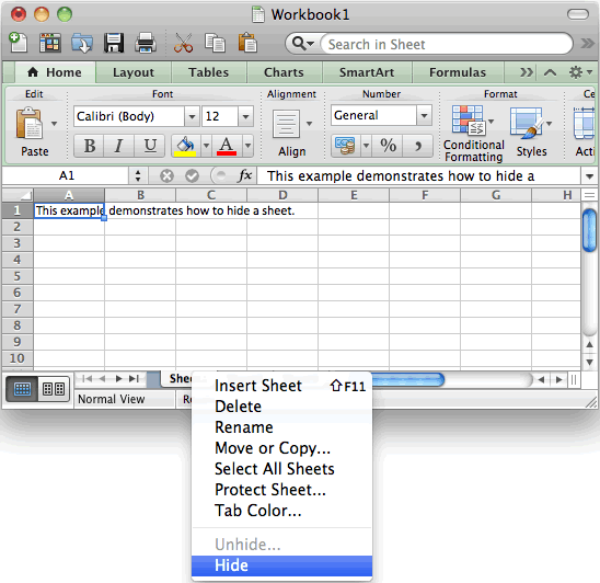 excel for mac 2011 no tabs show